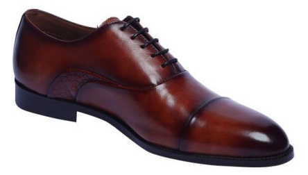 Men’s Brown Leather Cap-Toe Oxford Shoes