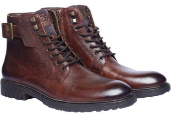 Men’s Brown Leather Lace-Up Ankle Boots