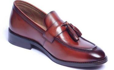Men’s Tan Leather Tassel Loafers